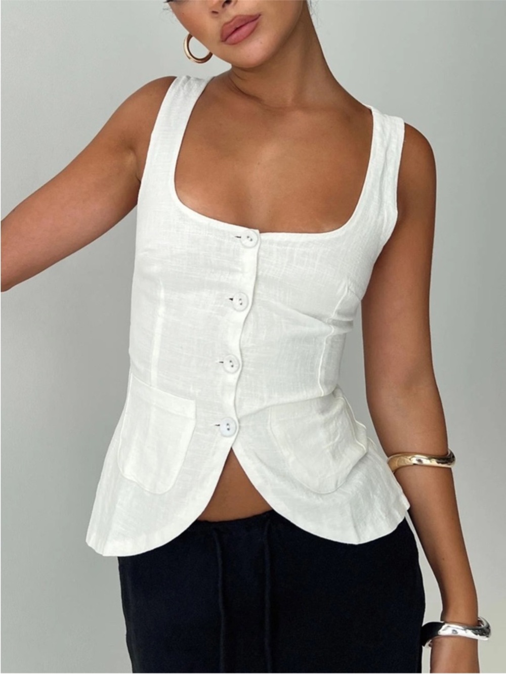 SOLD Princess Polly Spirito Vest Top in White